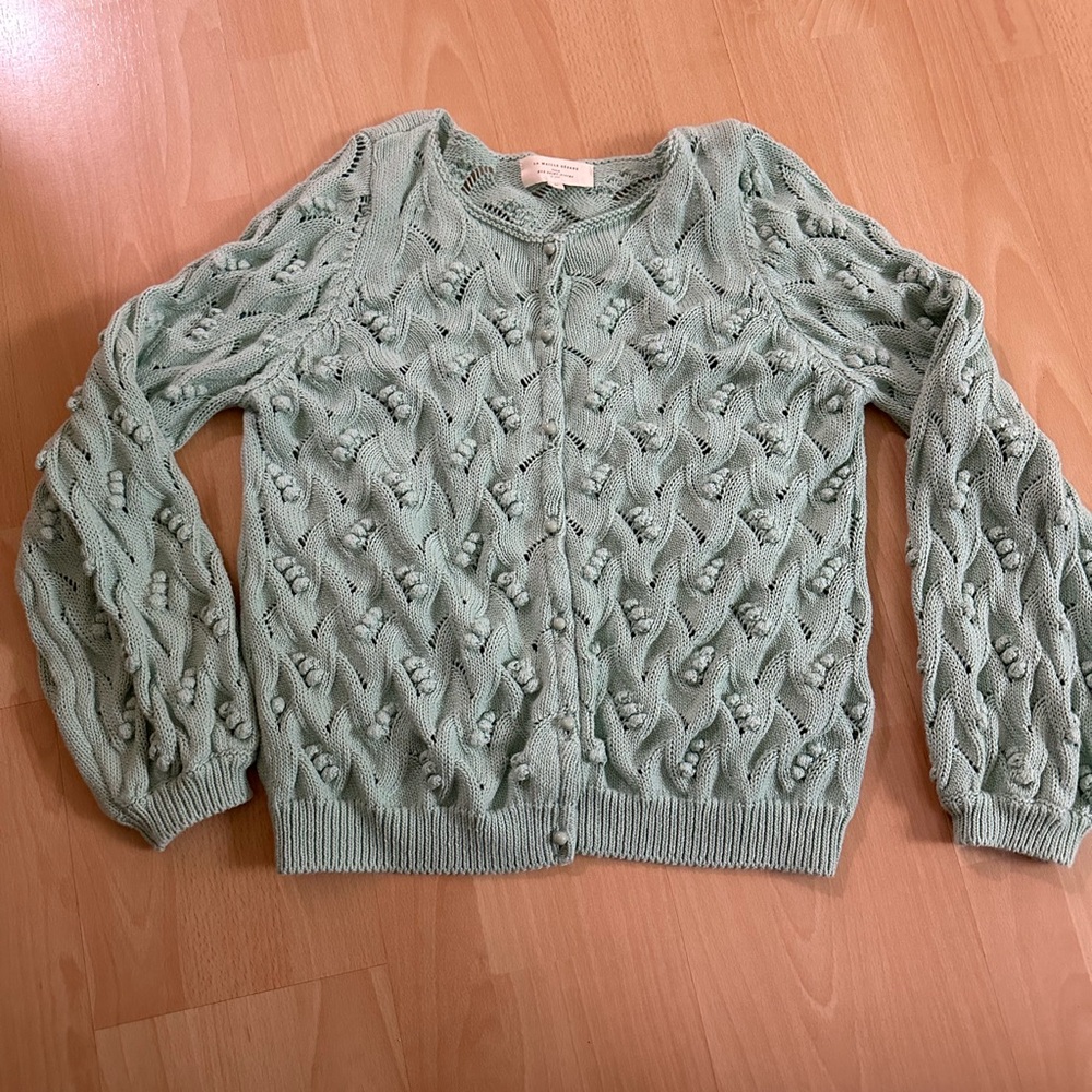 Mint Green Cable Knit Sweater